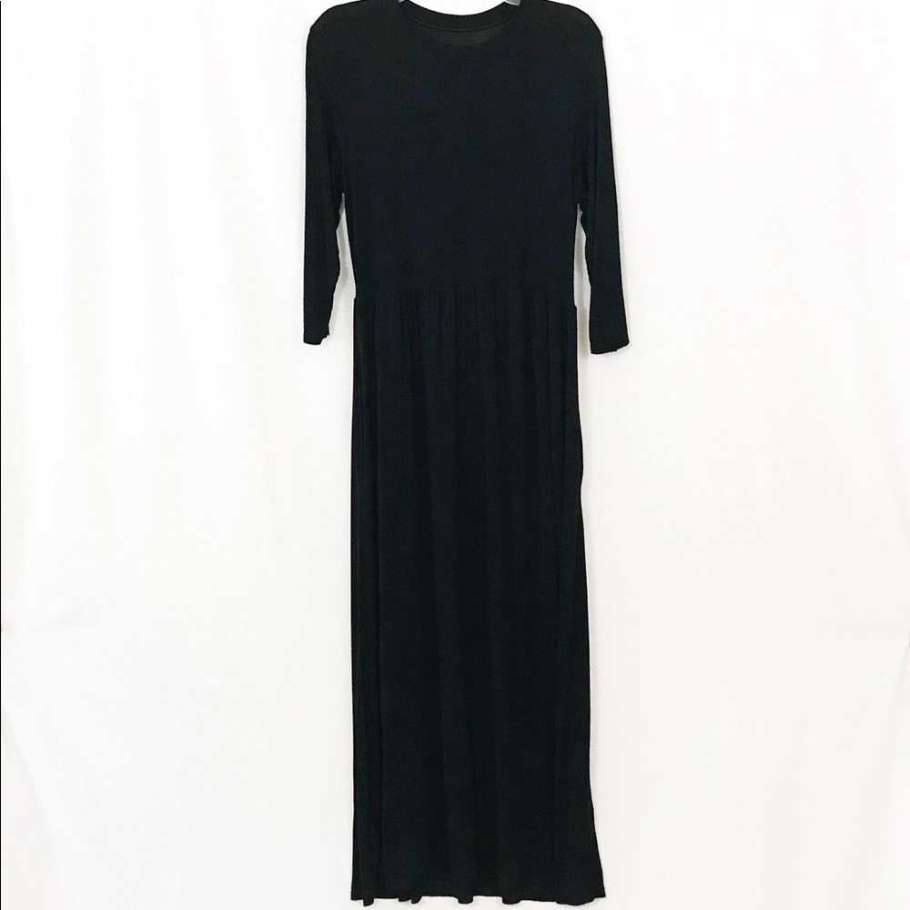 Black Knit Midi Dress